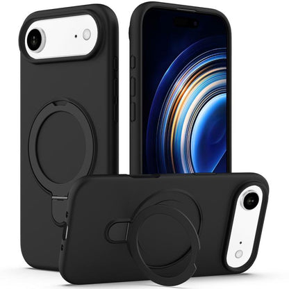 Liquid Silicone MagSafe Magnetic Phone Case with Ring Holder