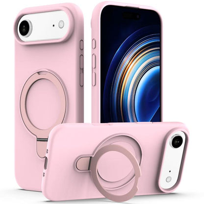 Liquid Silicone MagSafe Magnetic Phone Case with Ring Holder