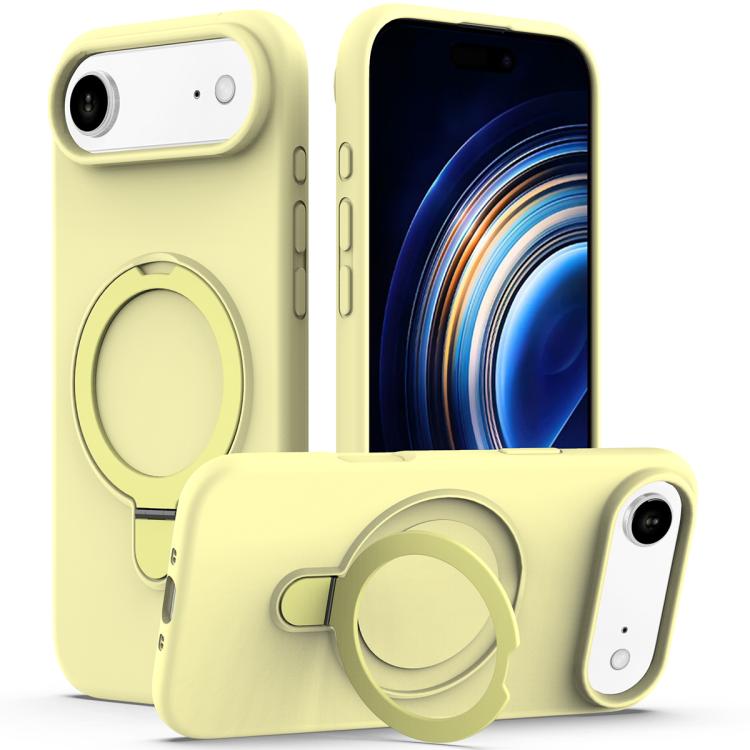 Liquid Silicone MagSafe Magnetic Phone Case with Ring Holder