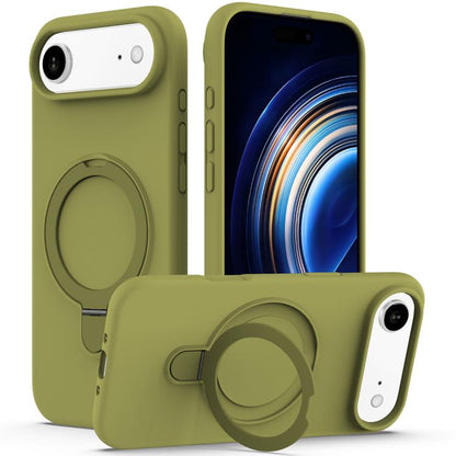 Liquid Silicone MagSafe Magnetic Phone Case with Ring Holder