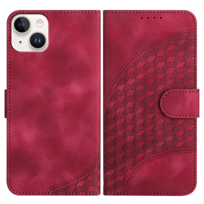 YX0060 Elephant Head Embossed Phone Leather Case with Lanyard