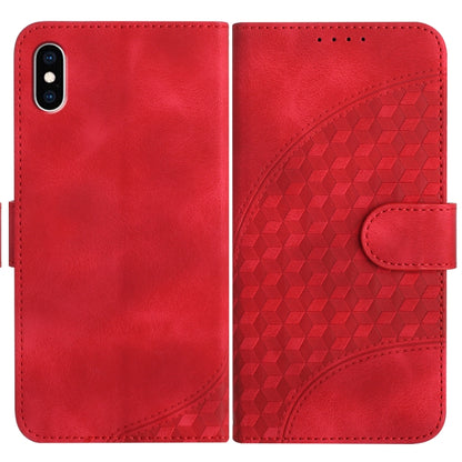 YX0060 Elephant Head Embossed Phone Leather Case with Lanyard