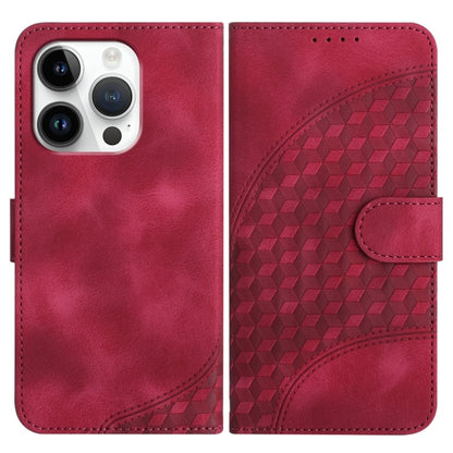 YX0060 Elephant Head Embossed Phone Leather Case with Lanyard