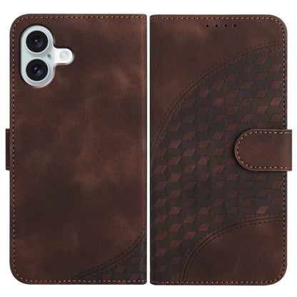 YX0060 Elephant Head Embossed Phone Leather Case with Lanyard