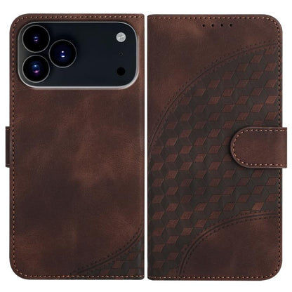 YX0060 Elephant Head Embossed Phone Leather Case with Lanyard