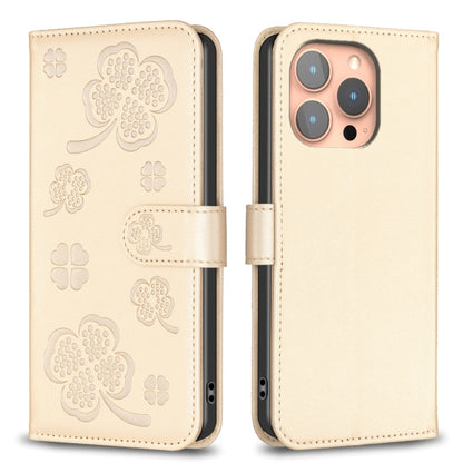 Four-leaf Embossed Leather Phone Case