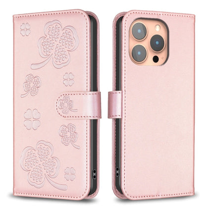 Four-leaf Embossed Leather Phone Case
