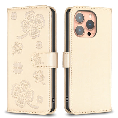 Four-leaf Embossed Leather Phone Case