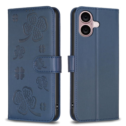 Four-leaf Embossed Leather Phone Case