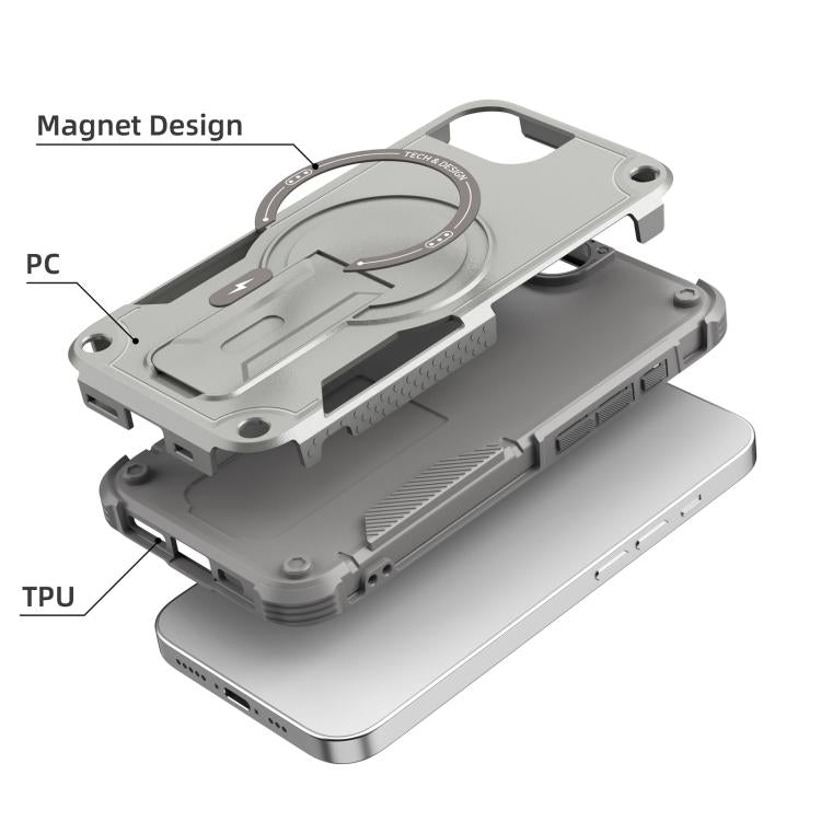 Armor Magsafe Holder PC Hybrid TPU Phone Case