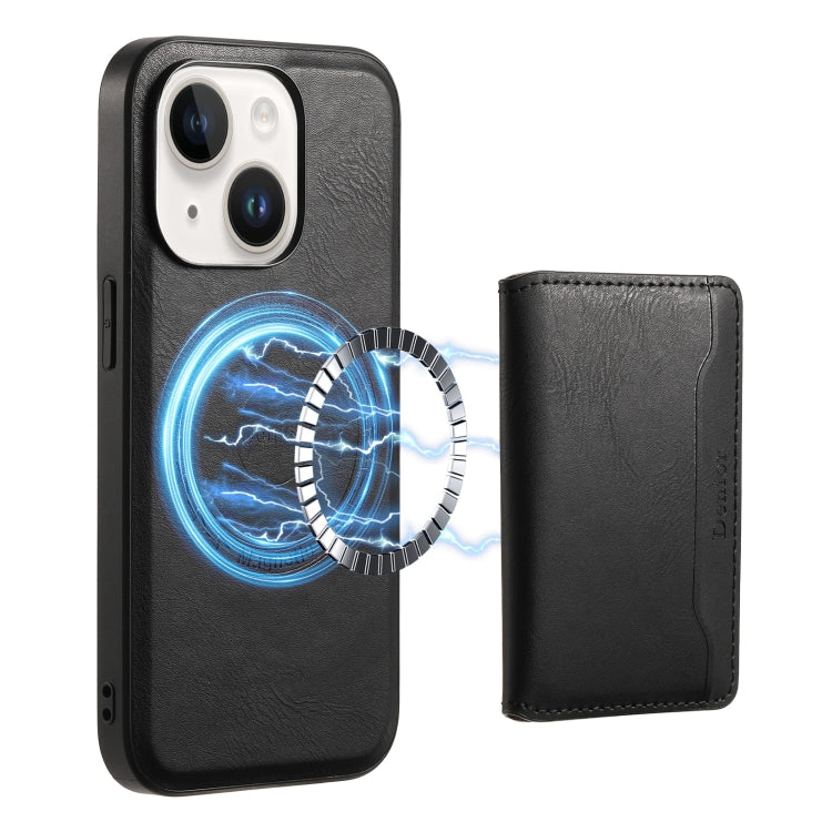 Denior Cowhide Texture Leather MagSafe Detachable Wallet Phone Case