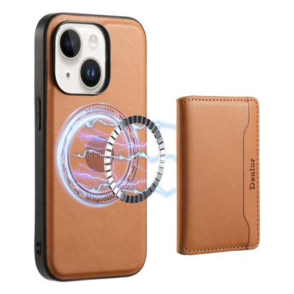Denior Cowhide Texture Leather MagSafe Detachable Wallet Phone Case