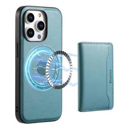 Denior Cowhide Texture Leather MagSafe Detachable Wallet Phone Case