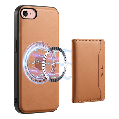 Denior Cowhide Texture Leather MagSafe Detachable Wallet Phone Case