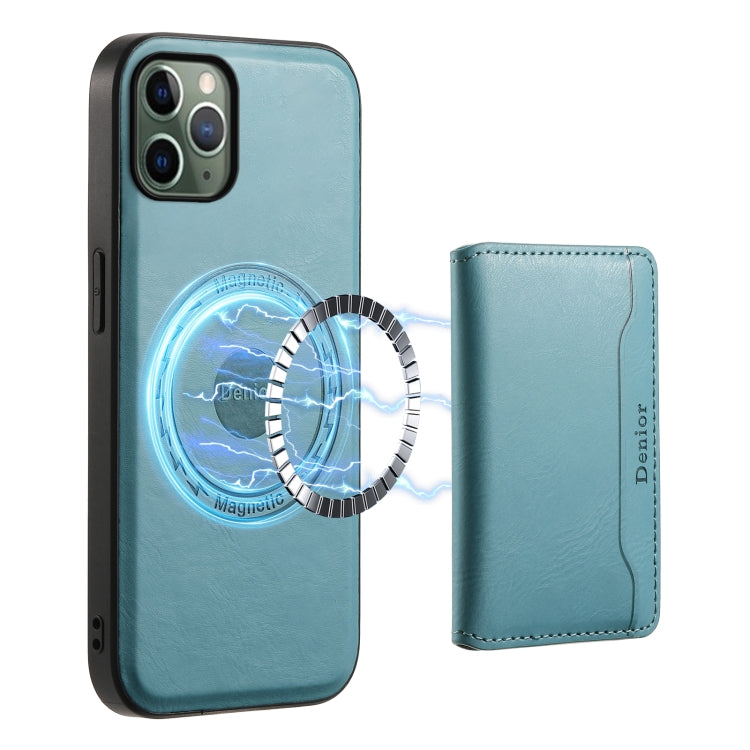 Denior Cowhide Texture Leather MagSafe Detachable Wallet Phone Case