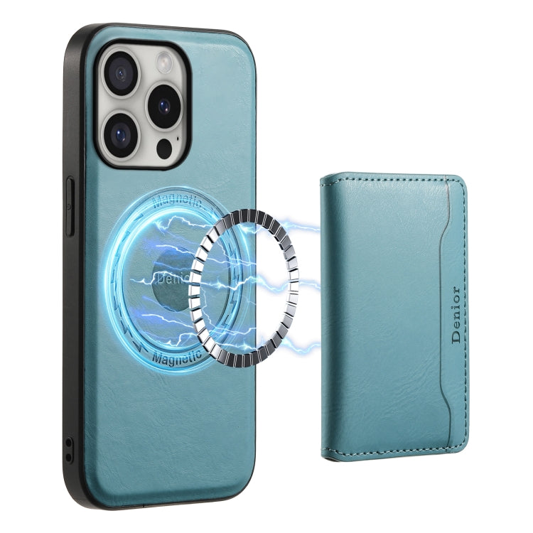 Denior Cowhide Texture Leather MagSafe Detachable Wallet Phone Case