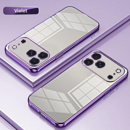 Transparent Plating Fine Hole Phone Case