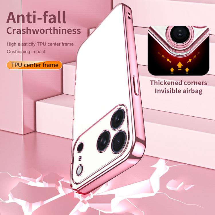 Transparent Plating Fine Hole Phone Case