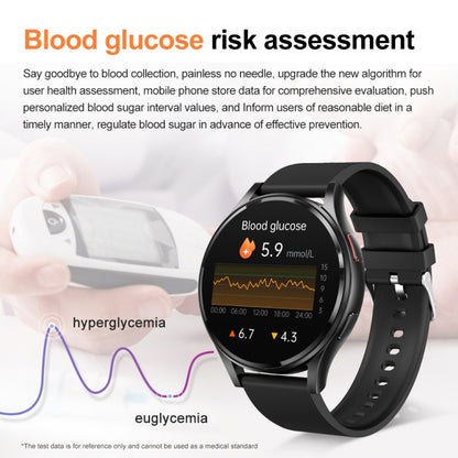 1.43 inch Silicone Strap Bluetooth Call Smart Watch Support ECG / Non-invasive Blood Sugar�������...