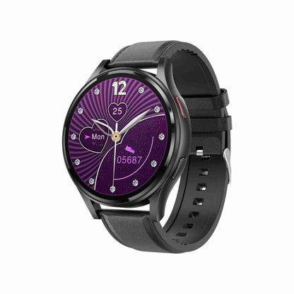 1.43 inch Leather Strap Bluetooth Call Smart Watch Support ECG / Non-invasive Blood Sugar��������...