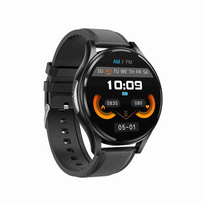 1.43 inch Leather Strap Bluetooth Call Smart Watch Support ECG / Non-invasive Blood Sugar��������...