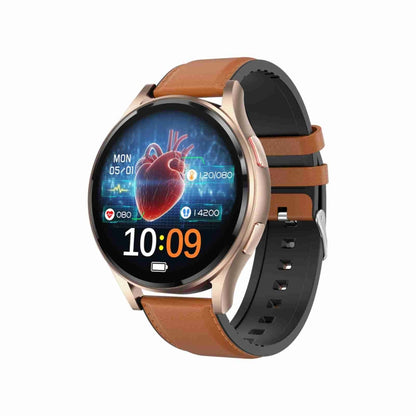1.43 inch Leather Strap Bluetooth Call Smart Watch Support ECG / Non-invasive Blood Sugar��������...