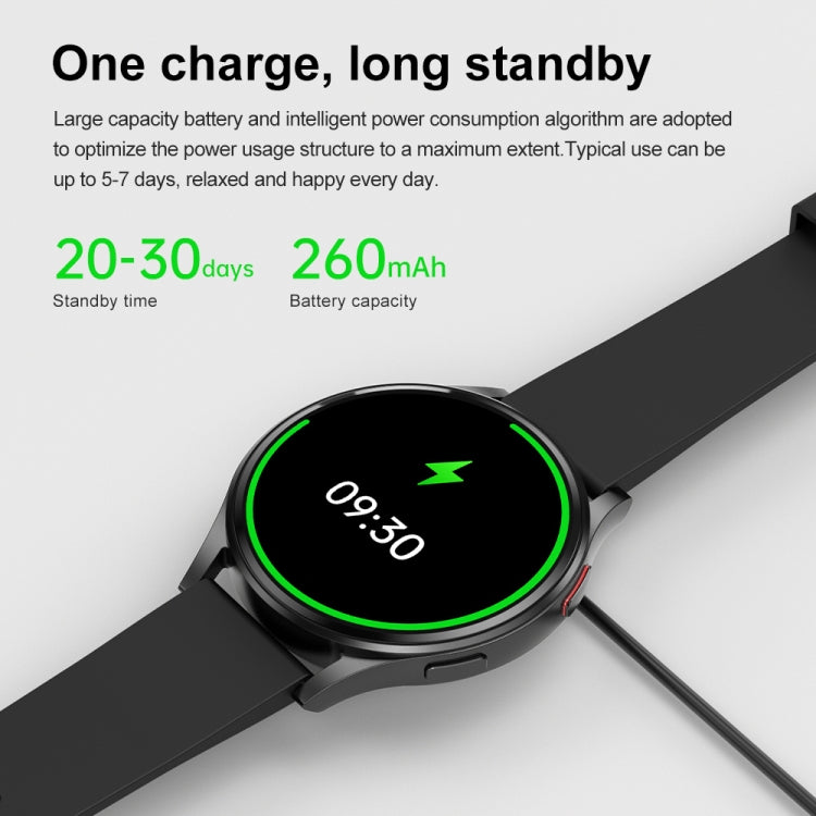 1.43 inch Leather Strap Bluetooth Call Smart Watch Support ECG / Non-invasive Blood Sugar��������...