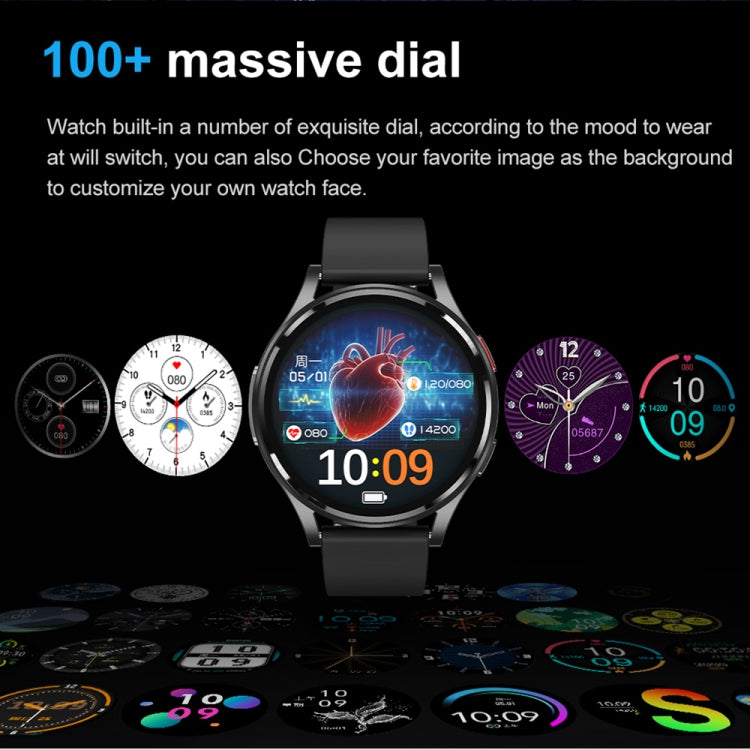 1.43 inch Leather Strap Bluetooth Call Smart Watch Support ECG / Non-invasive Blood Sugar��������...