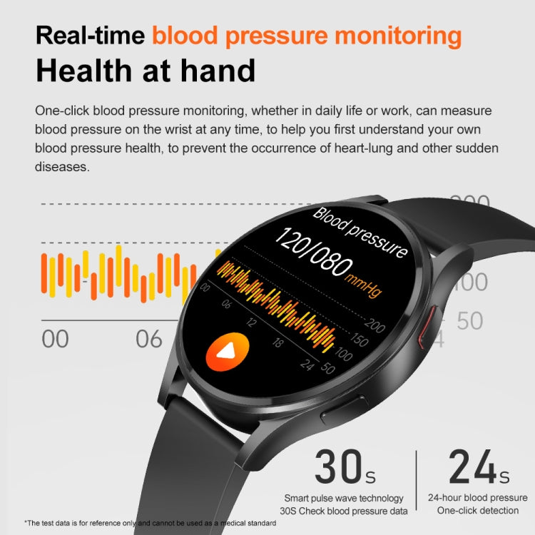 1.43 inch Leather Strap Bluetooth Call Smart Watch Support ECG / Non-invasive Blood Sugar��������...