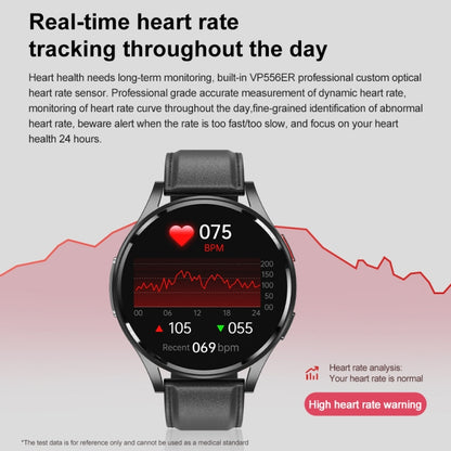 1.43 inch Leather Strap Bluetooth Call Smart Watch Support ECG / Non-invasive Blood Sugar��������...