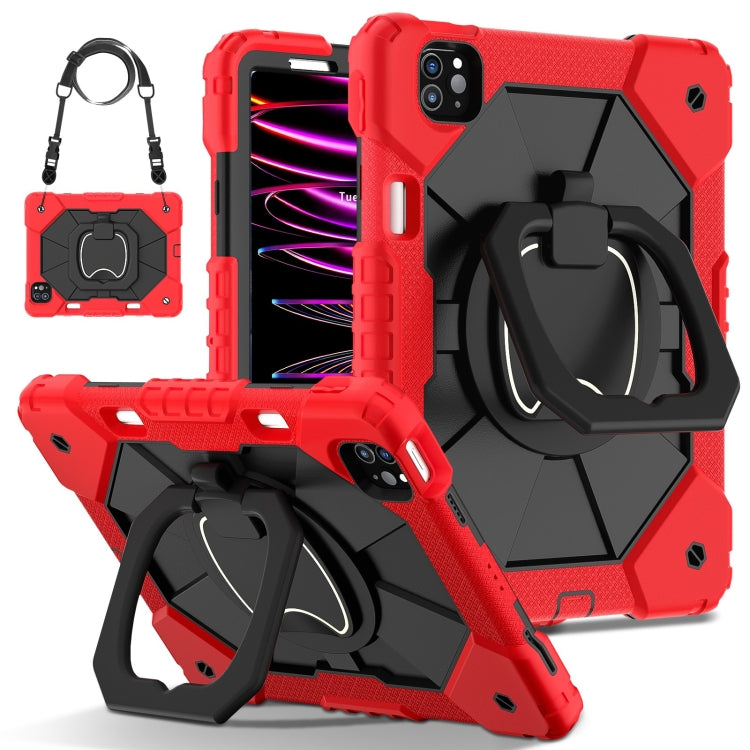 Contrast Color Robot Silicone Hybrid PC Tablet Case, For iPad Air 11 2025 / 2024�����������������...