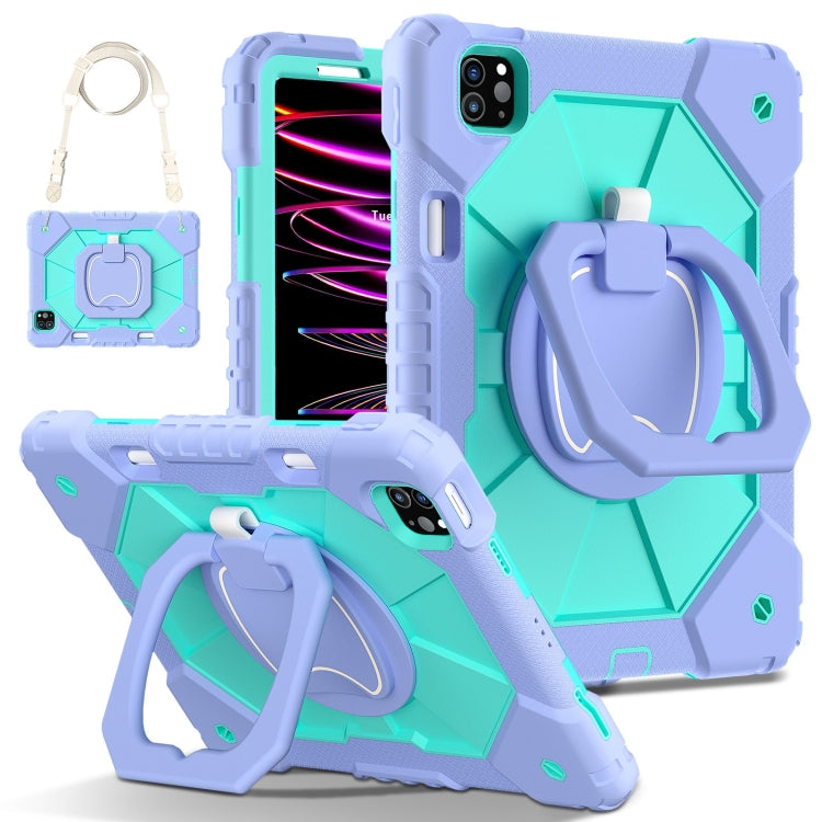 Contrast Color Robot Silicone Hybrid PC Tablet Case, For iPad Air 11 2025 / 2024�����������������...