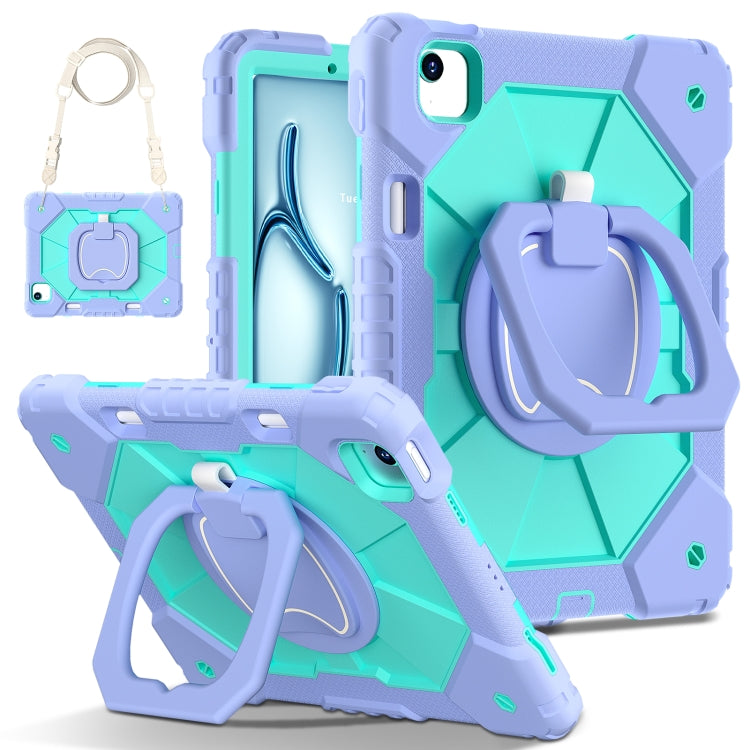 Contrast Color Robot Silicone Hybrid PC Tablet Case, For iPad Air 11 2025 / 2024�����������������...