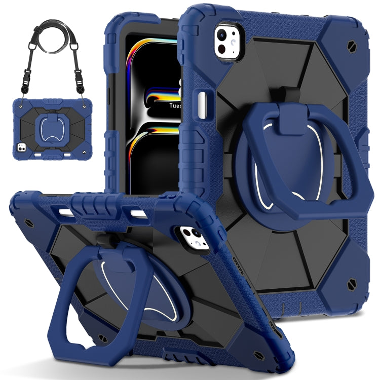 Contrast Color Robot Silicone Hybrid PC Tablet Case, For iPad Air 11 2025 / 2024�����������������...