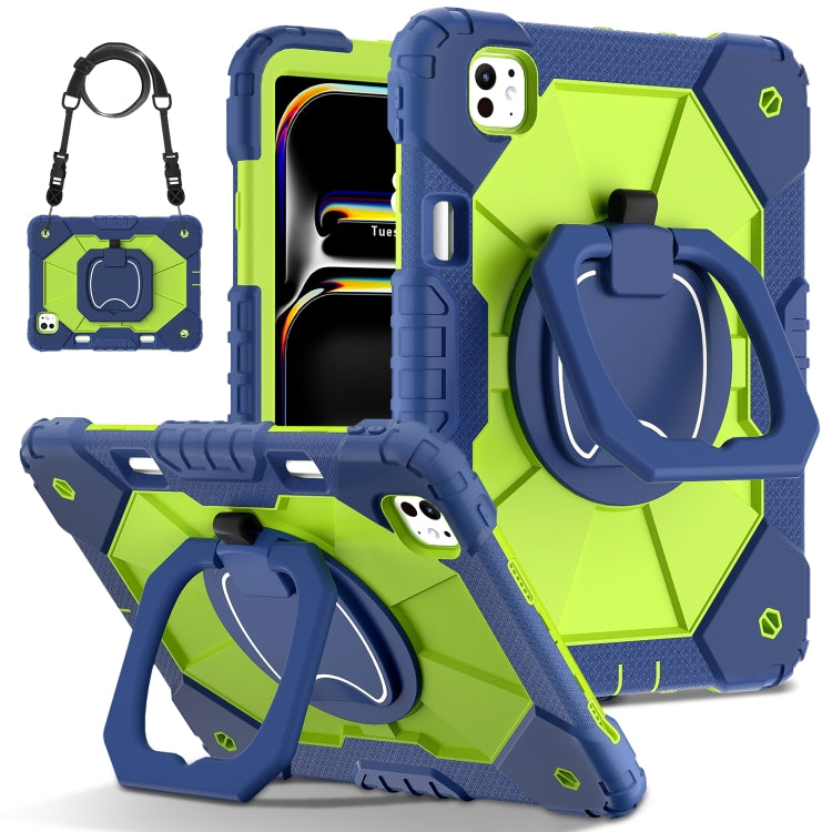 Contrast Color Robot Silicone Hybrid PC Tablet Case, For iPad Air 11 2025 / 2024�����������������...