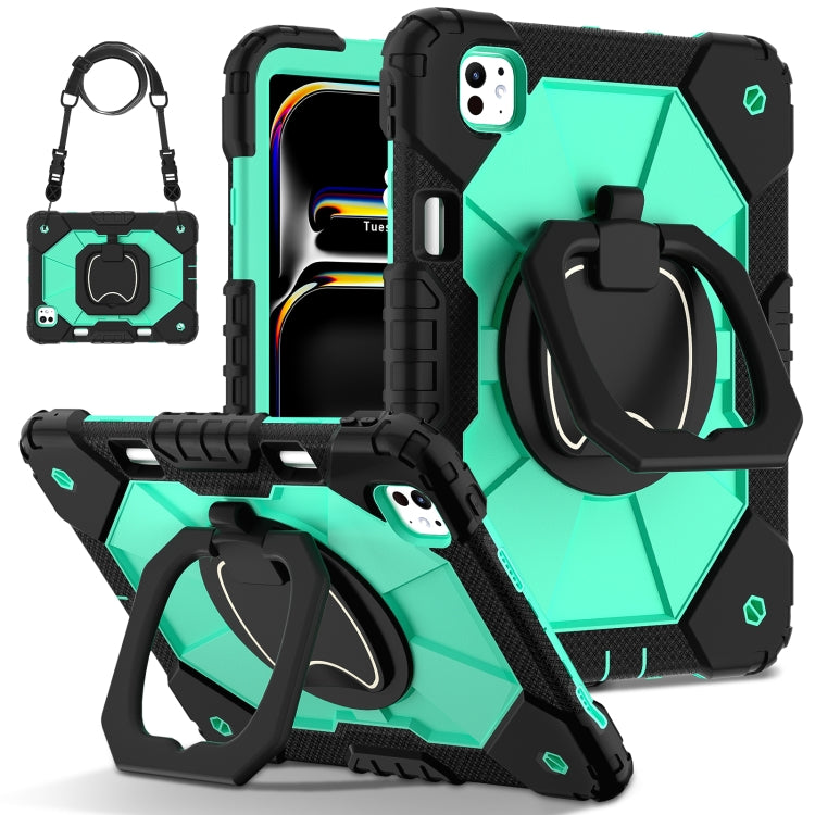 Contrast Color Robot Silicone Hybrid PC Tablet Case, For iPad Air 11 2025 / 2024�����������������...