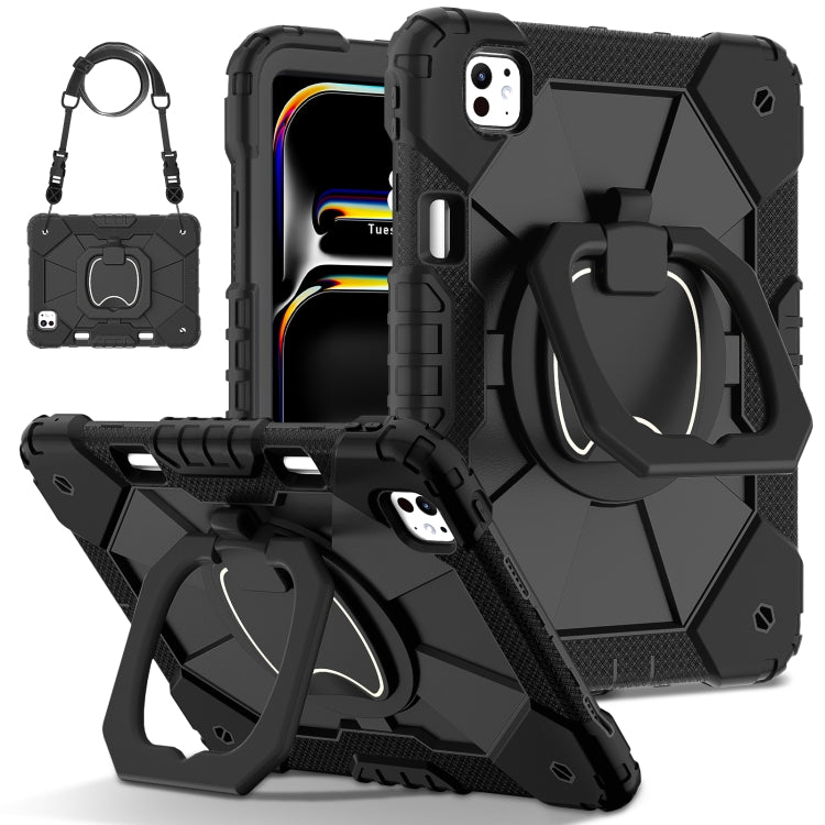 Contrast Color Robot Silicone Hybrid PC Tablet Case, For iPad Air 11 2025 / 2024�����������������...