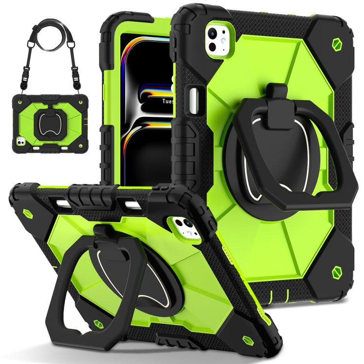 Contrast Color Robot Silicone Hybrid PC Tablet Case, For iPad Air 11 2025 / 2024�����������������...