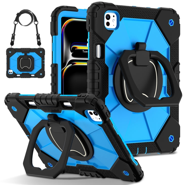 Contrast Color Robot Silicone Hybrid PC Tablet Case, For iPad Air 11 2025 / 2024�����������������...