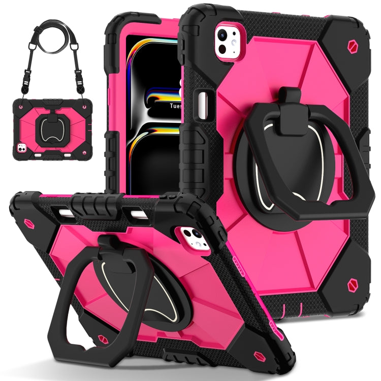 Contrast Color Robot Silicone Hybrid PC Tablet Case, For iPad Air 11 2025 / 2024�����������������...