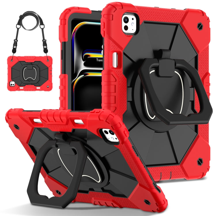 Contrast Color Robot Silicone Hybrid PC Tablet Case, For iPad Air 11 2025 / 2024�����������������...
