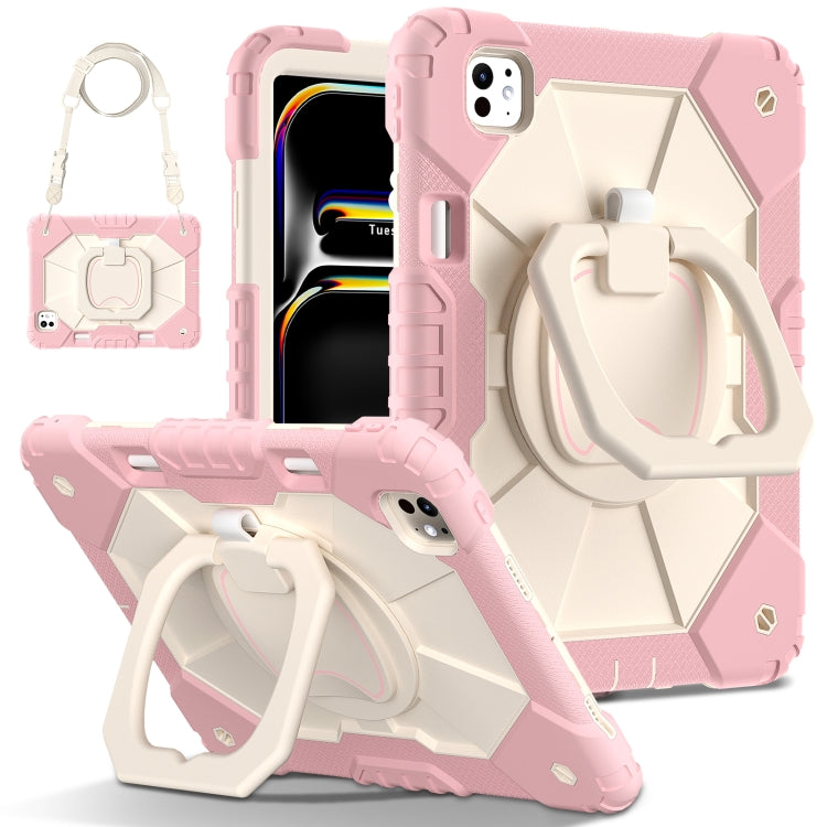 Contrast Color Robot Silicone Hybrid PC Tablet Case, For iPad Air 11 2025 / 2024�����������������...