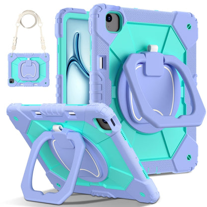 Contrast Color Robot Silicone Hybrid PC Tablet Case, For iPad Air 11 2025 / 2024�����������������...