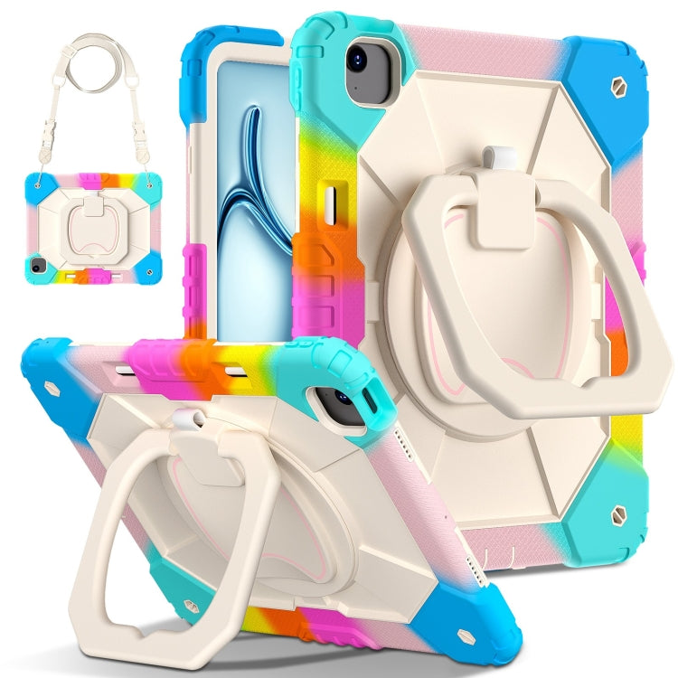 Contrast Color Robot Silicone Hybrid PC Tablet Case, For iPad Air 11 2025 / 2024�����������������...
