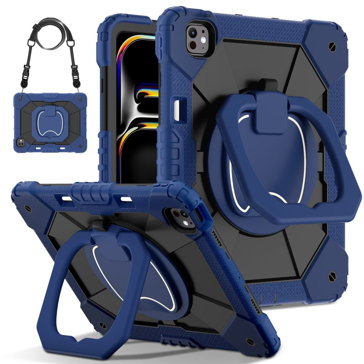 Contrast Color Robot Silicone Hybrid PC Tablet Case, For iPad Air 11 2025 / 2024�����������������...