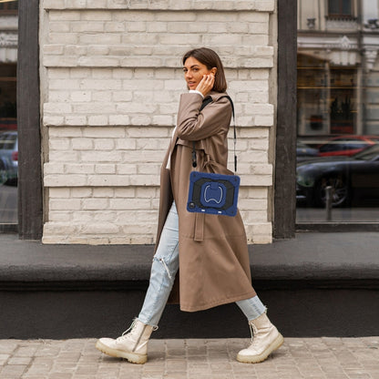 Contrast Color Robot Silicone Hybrid PC Tablet Case