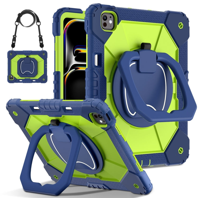 Contrast Color Robot Silicone Hybrid PC Tablet Case, For iPad Air 11 2025 / 2024�����������������...