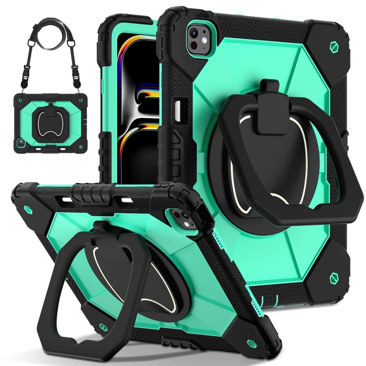 Contrast Color Robot Silicone Hybrid PC Tablet Case, For iPad Air 11 2025 / 2024�����������������...