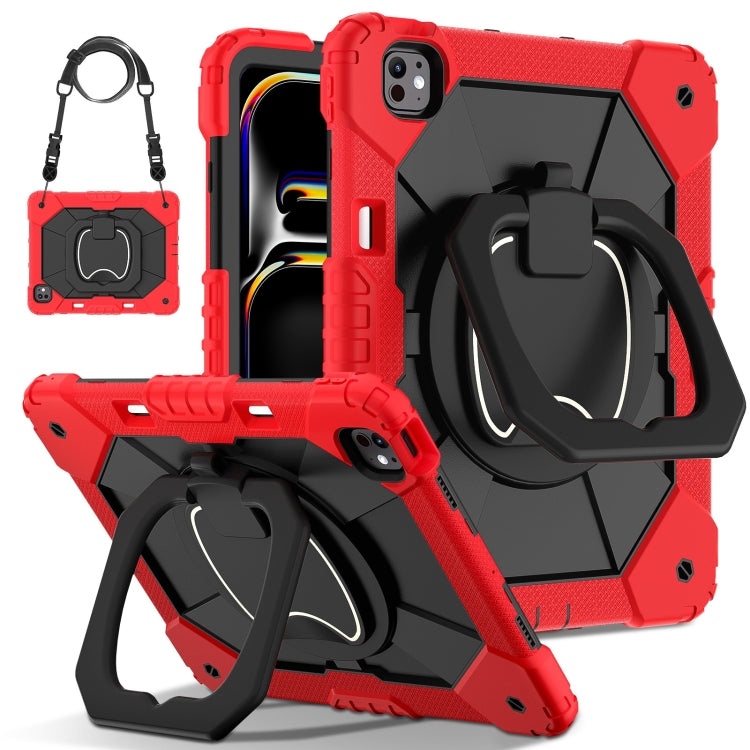 Contrast Color Robot Silicone Hybrid PC Tablet Case, For iPad Air 11 2025 / 2024�����������������...