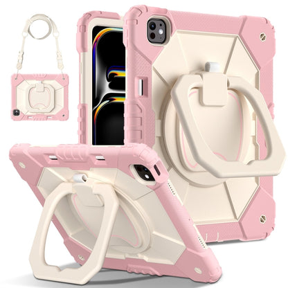 Contrast Color Robot Silicone Hybrid PC Tablet Case, For iPad Air 11 2025 / 2024�����������������...